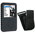Black Skin Case and Armband for iPod Nano 3G