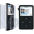 Black Silicone Skin Case and Screen Cover for iPod Classic