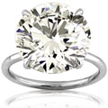 Platinum 10.22ct TDW Certified Diamond Ring (K, SI2) (Size 6.5)