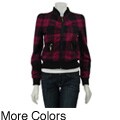 Ashley Women's Ruched Buffalo Plaid Jacket