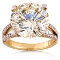 18k Gold 10.01ct TDW Certified Diamond Solitaire Ring (I, SI2) (Size 6.5)