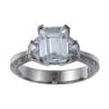 Tacori Platinum CZ and 1/3ct TDW Diamond Engagement Ring (G, VS) (Size 6.5)