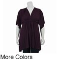 C.enne.V Women's Plus Size Butterfly Sleeve Tunic