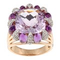 Encore by Le Vian 14k Gold Pink Amethyst and 1/2ct TDW Diamond Ring (H-I, SI1-SI2)