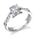 18k White Gold 1 1/5ct TDW EGL Diamond Engagement Ring (G-H, SI1)