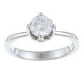 Tacori Platinum CZ and 1/8ct TDW Diamond Engagement Ring (G, VS) (Size 6.5)