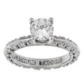 Tacori Platinum CZ and 1/2ct TDW Diamond Engagement Ring (G, VS) (Size 6.5)