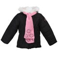 Amy Byer Girl's Hooded Coat and Scarf Set