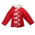 Amy Byer Girls' Red Coat and Scarf Set