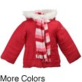 Amy Byer Girl's Coat and Scarf Set