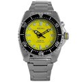 Seiko Men's Yellow Dial Kinetic Movement Watch