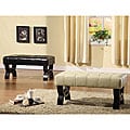Tufted Bicast Leather 24-inch Bench