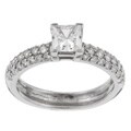 Tacori Platinum CZ and 1/2ct TDW Diamond Engagement Ring (G, VS) (Size 6.5)