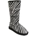Glaze by Adi Women's Microsuede Faux Zebra Print Boots