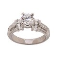 Tacori Platinum CZ and 5/8ct TDW Diamond Engagement Ring (G,VS) (Size 6.5)
