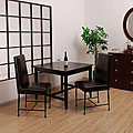 Antique Steel Leather Dark Brown Dining Chairs (Set of 2)