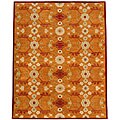 Hand-tufted Orange Wool Rug (2' x 3')