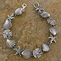 Sterling Silver 'Sea Shells' Bracelet (Thailand)