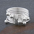 Sterling Silver 'Seminario' Beaded Ring (Thailand)
