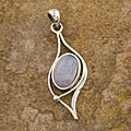 Sterling Silver Rainbow Moonstone Pendant (Thailand)