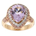 Encore by Le Vian 14k Gold Pink Amethyst and 1/3ct TDW Diamond Ring (Size 7)