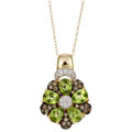 Encore by Le Vian 14k Gold Peridot/ 1/2ct TDW Diamond Necklace (J, I1-I2)