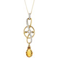 Encore by Le Vian 14k Gold Citrine and 1/5ct TDW Diamond Necklace