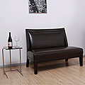 Connor Dark Brown Leather Loveseat