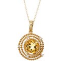 Encore by Le Vian 14k Gold Citrine and 1/10ct TDW Diamond Necklace