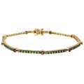 Encore by Le Vian 14k Gold Tsavorite and 1/5ct TDW Brown Diamond Bracelet