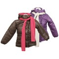 Bongo Girl's Puffer Coat with Scarf