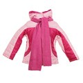 Bongo Girl's Colorblock Quilted Puffer Coat with Scarf