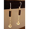 Black Agate and Crystal Earrings (USA)