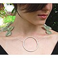Sterling Silver Aventurine Quartz Designer Necklace (USA)