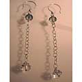 Sterling Silver Crystal Chain Earrings (USA)