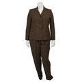 Allyson Cara Women's Plus Size 2-piece Plaid Pant Suit