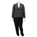 Allyson Cara Women's Plus Size 2-piece Tweed Pant Suit