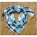 Crisanta Ice Gingham Fair Trade Scarf (India)