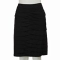 Larry Levine Women's Criss-cross Layered Skirt