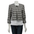 Larry Levine Women's Houndstooth One-button Jacket