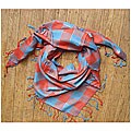 Crisanta Fire Gingham Fair Trade Scarf (India)
