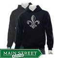 Los Angeles Pop Art 'Fleur de Lis' Men's Black Hoodie