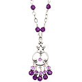 Charming Life Sterling Silver Amethyst Chandelier Necklace