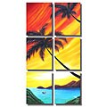 'Bay View' Hand-painted Oil on Canvas Art