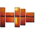 'Sun Rise' Hand-painted Oil on Canvas Art