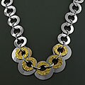 14k Goldplated Stainless Steel Disco Necklace (Italy)