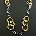 14k Gold/ Stainless Steel Cable Necklace (Italy)