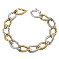 14k White and Pink Gold Regency Chanel Bracelet