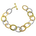 14k Tri-color Gold Tuscan Oval Bracelet