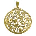 14k Yellow Gold Filigree Bouquet Pendant